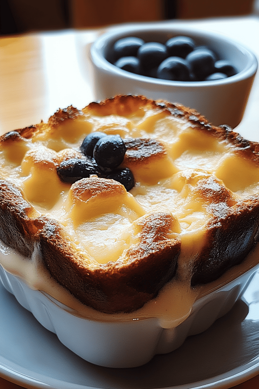 Brot-Pudding recept final dish presentation