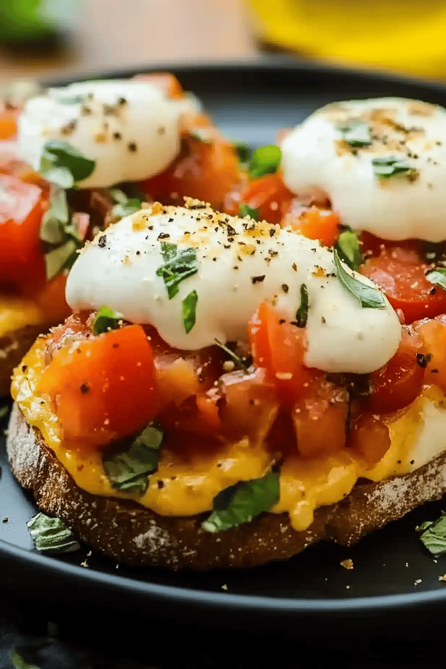 Bruschetta Benedict Final Dish Presentation