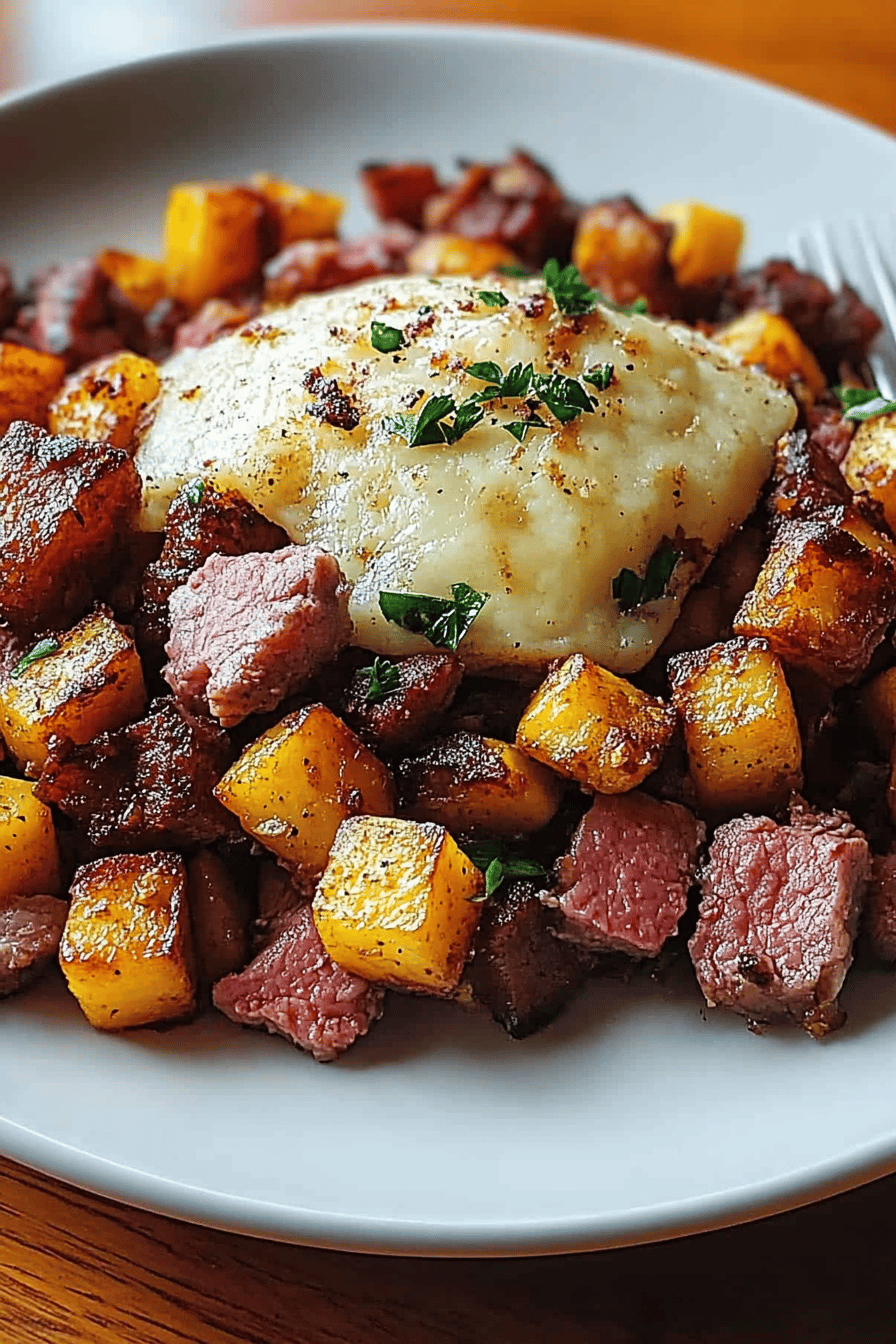 Corned Rindfleisch Hash Final Dish Presentation