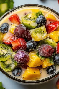 Cremige Obstsalat