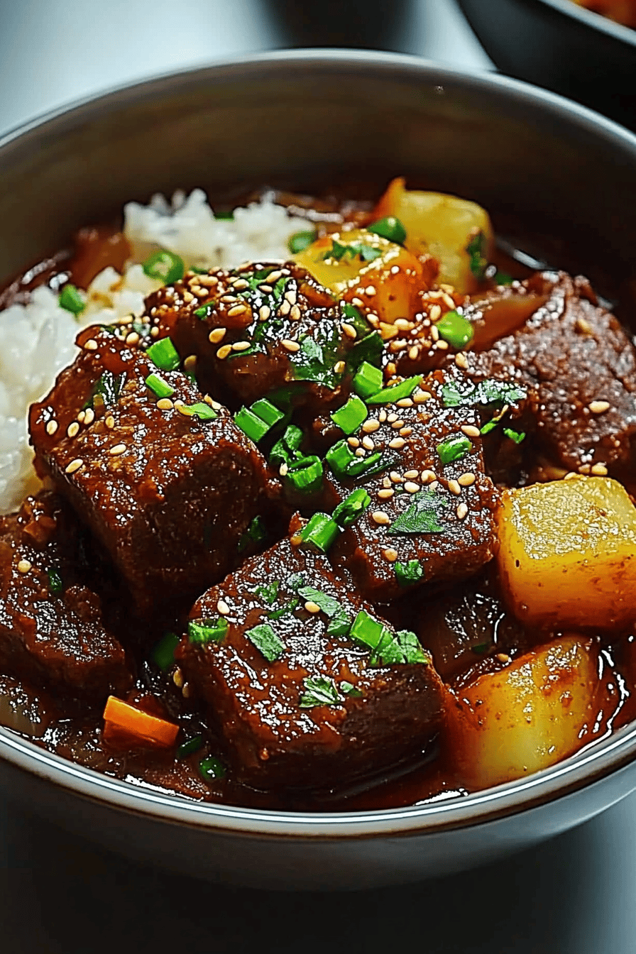 Druckkochtopf Kalbi Jjim ingredients