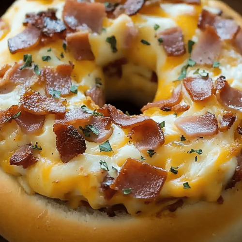 Frühstücks-Pizza Bagel