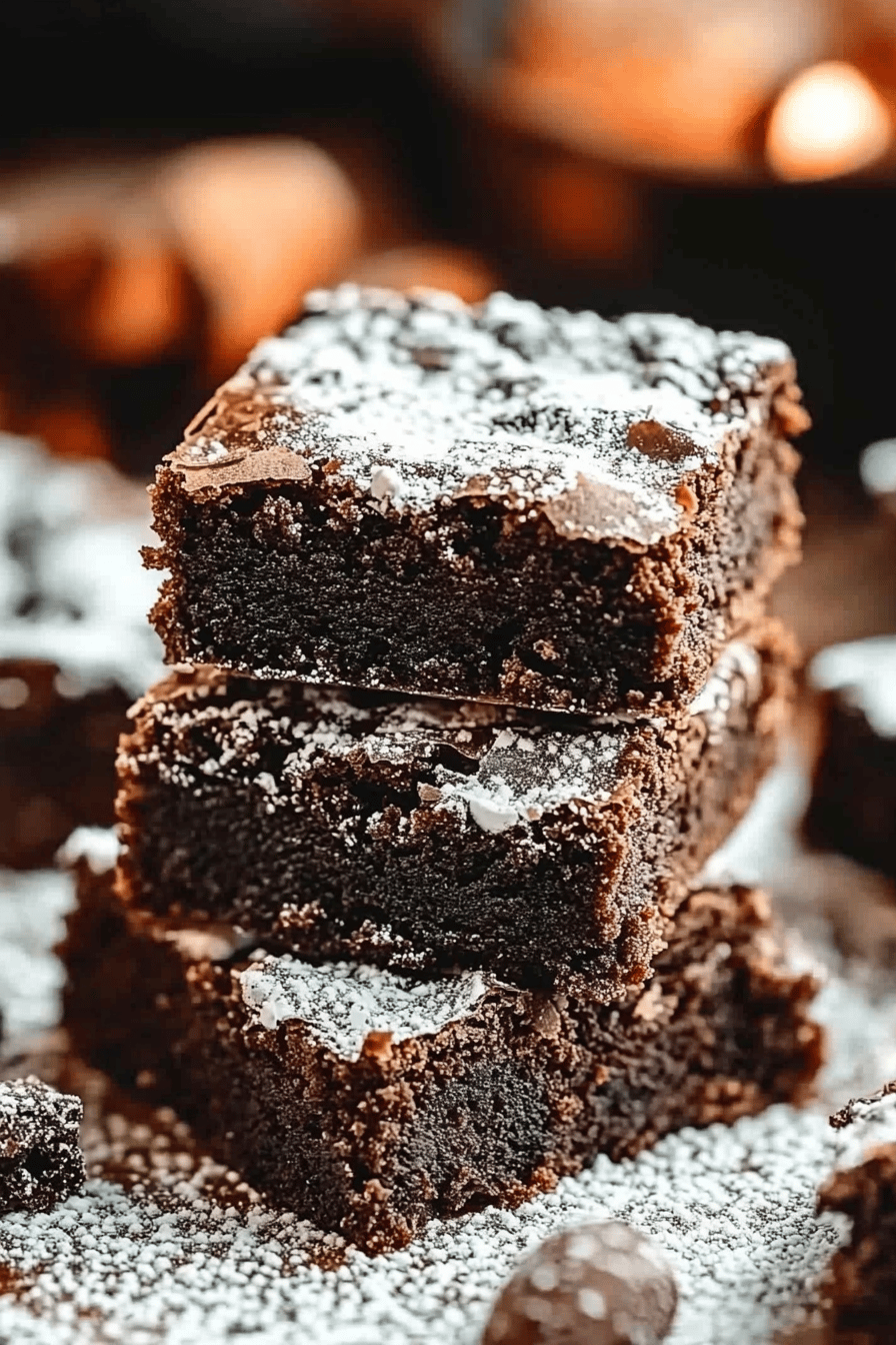 Gingerbread Brownies maken Final Dish Presentation