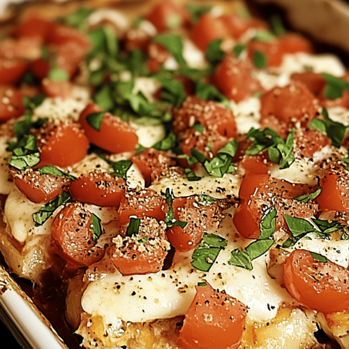 Hähnchen Bruschetta Ovenschotel