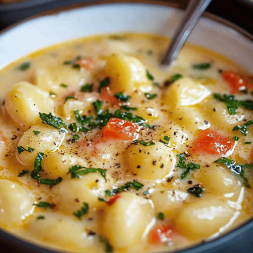 Hähnchen-Gnocchi-Suppe