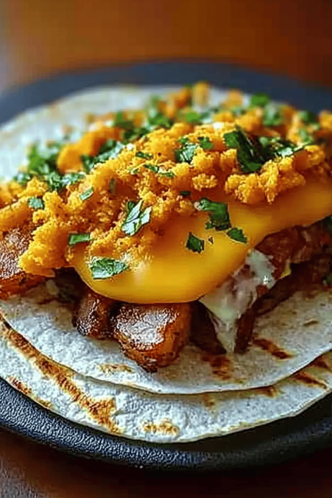 Kartoffel-Ei Käse-Taco