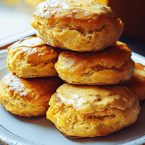 Kürbisbrötchen mit Honigbutter