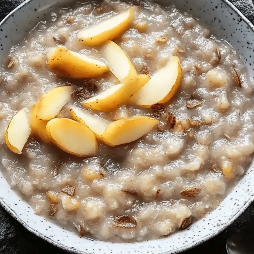 Pfirsich-Sahne-Haferbrei