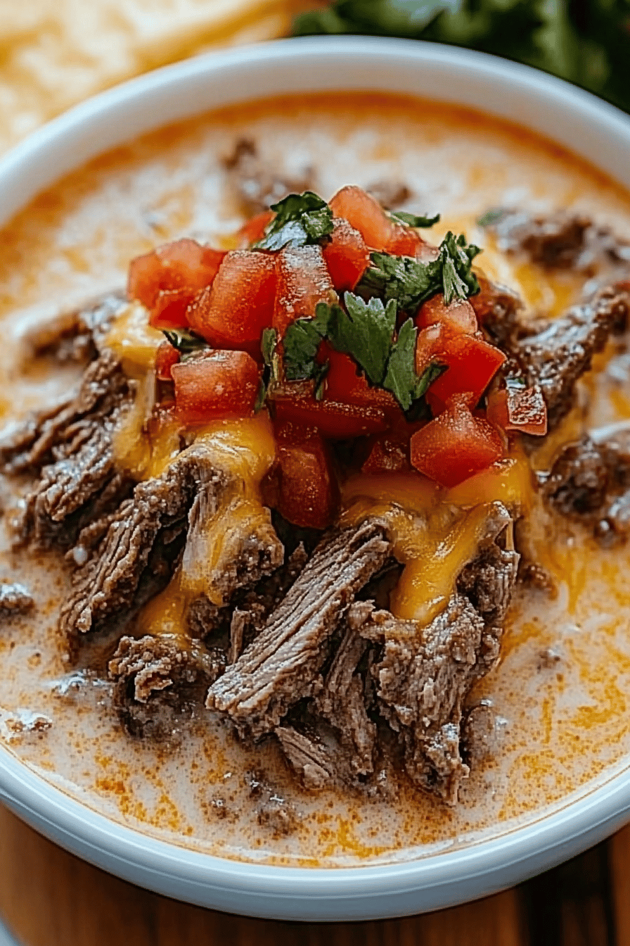Philly Cheesesteak Queso ingredients
