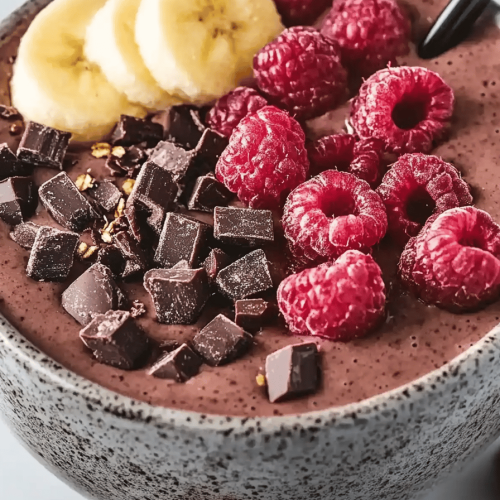 Schoko Himbeer Smoothie Bowl