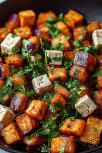 Süßkartoffel-Hash Tofu