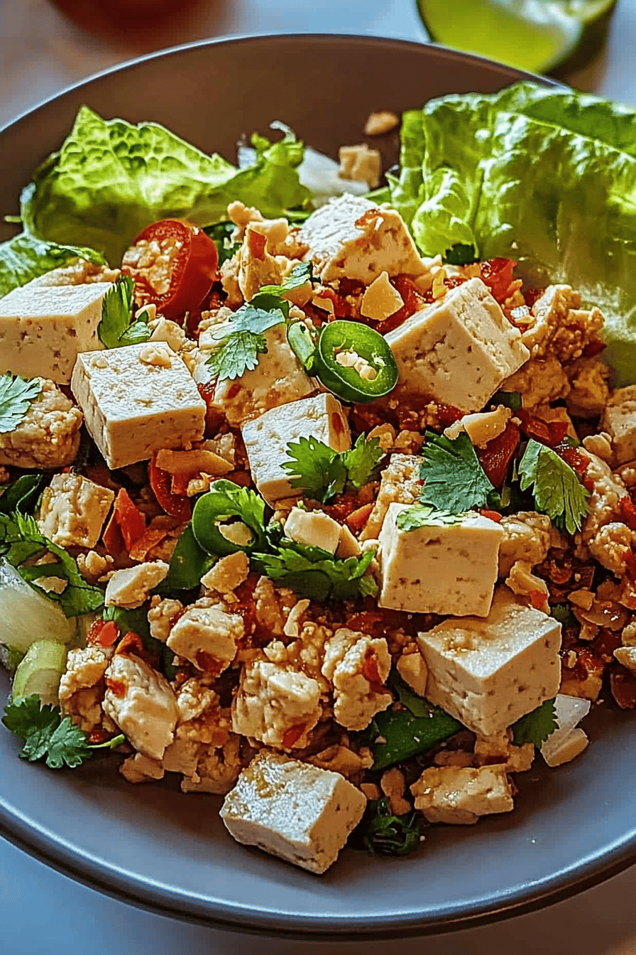 Tofu Larb Final Dish Presentation