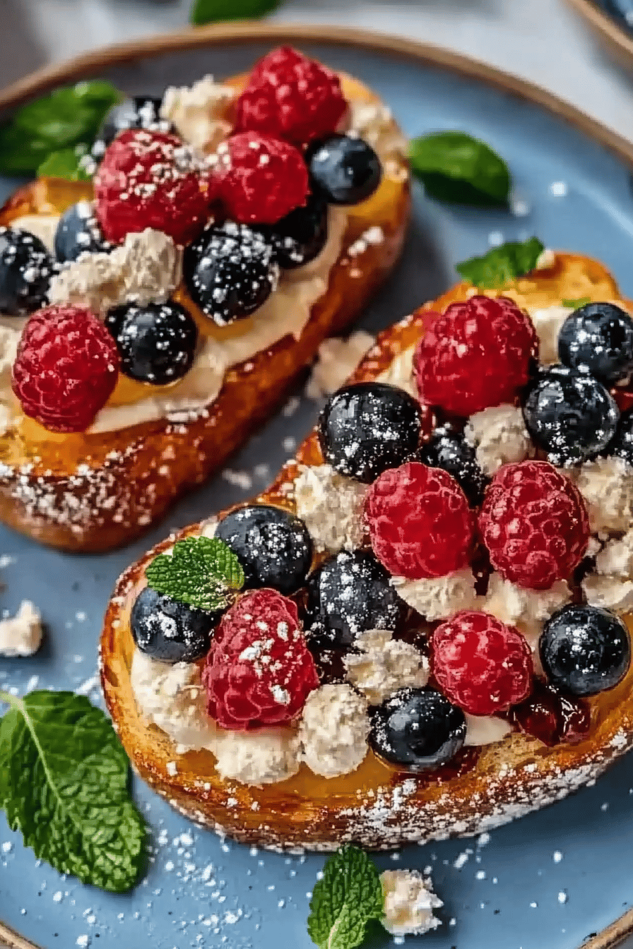 Zitronen Beeren Toast Final Dish Presentation
