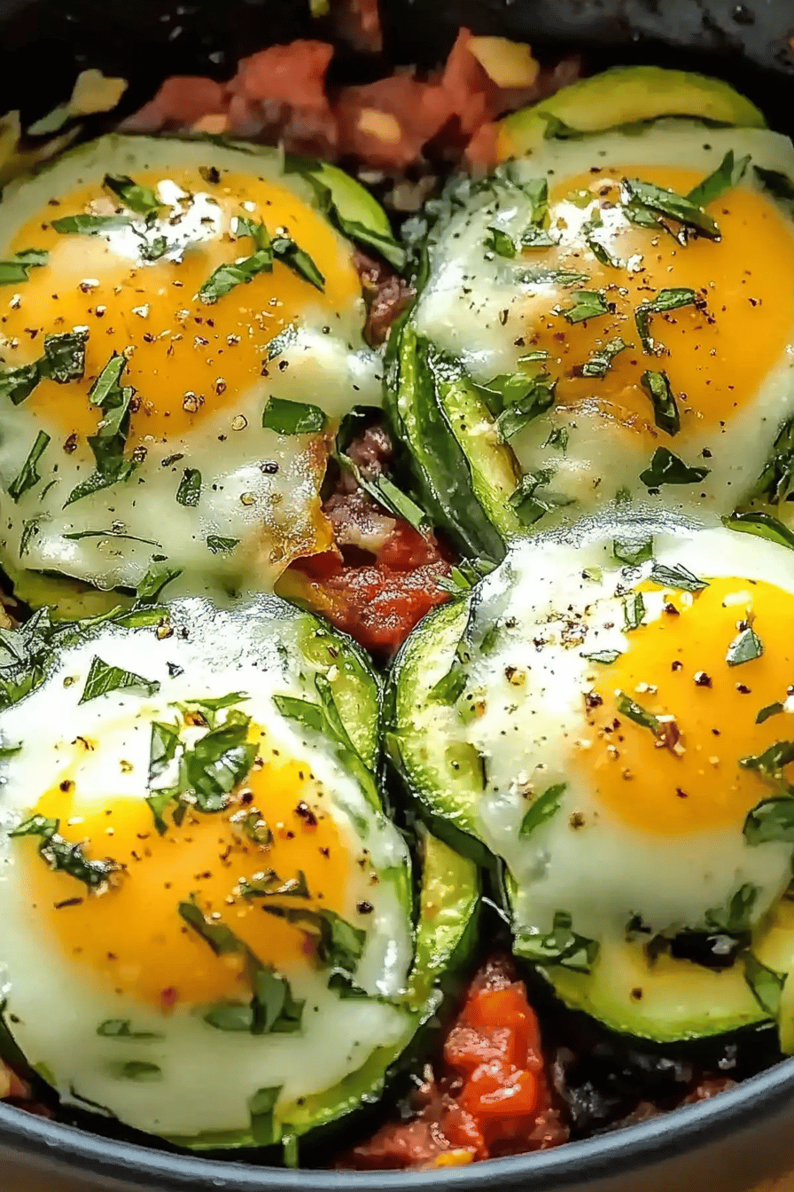 Zucchini-Frühstückspfanne Final Dish Presentation