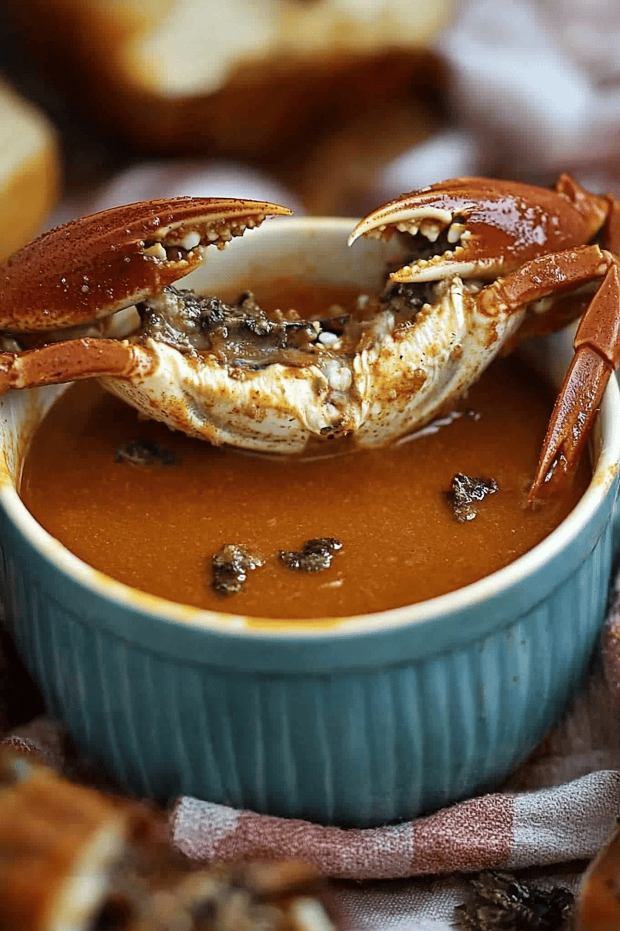 krabbenbisque maken Final Dish Presentation